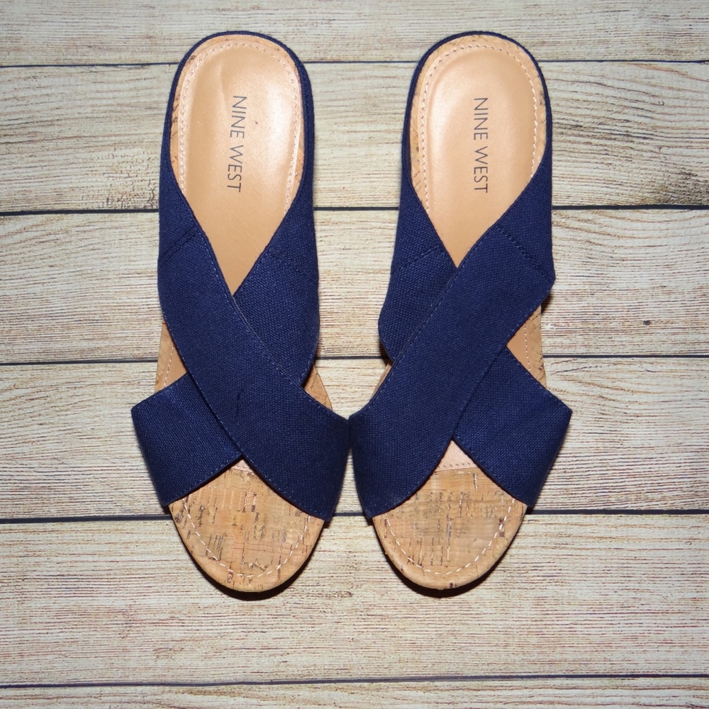 Navy IMYOURSIR espadrilles/wedges